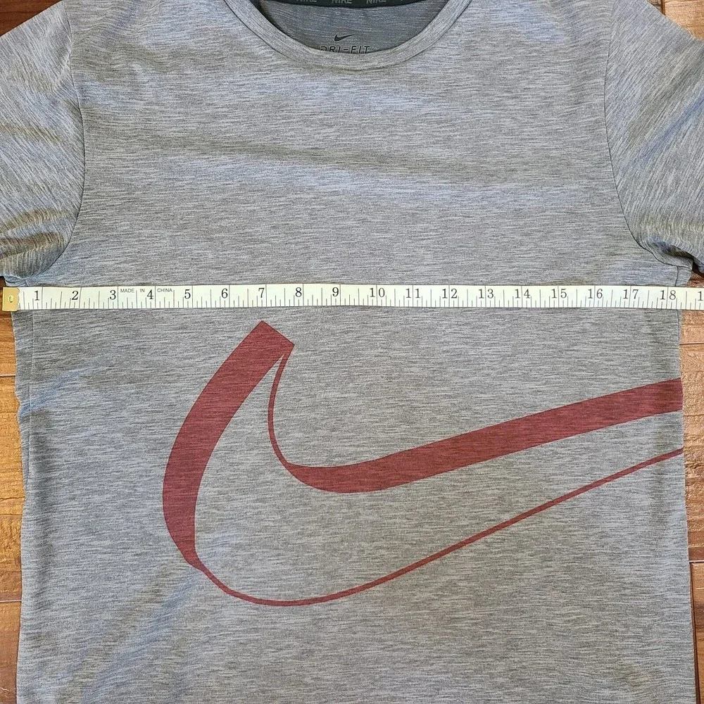 Nike Shirt Youth Kids XL Dry Fit Gray Sportswear Activewear Athleisure Casual‎